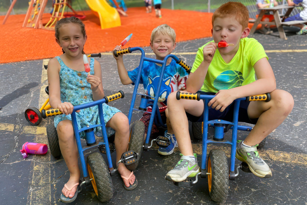 Outdoor Play Clears Away the School Day